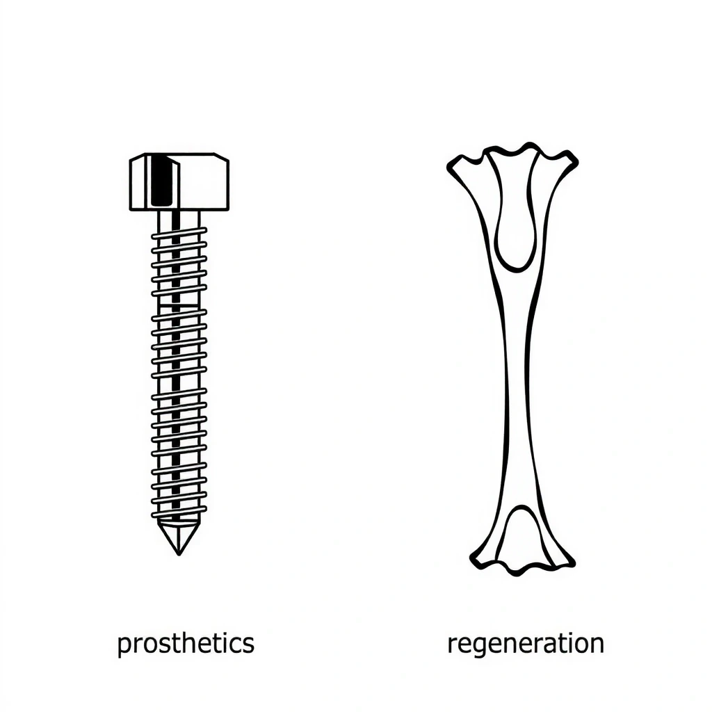Vergleich: Prothese vs. Regeneration